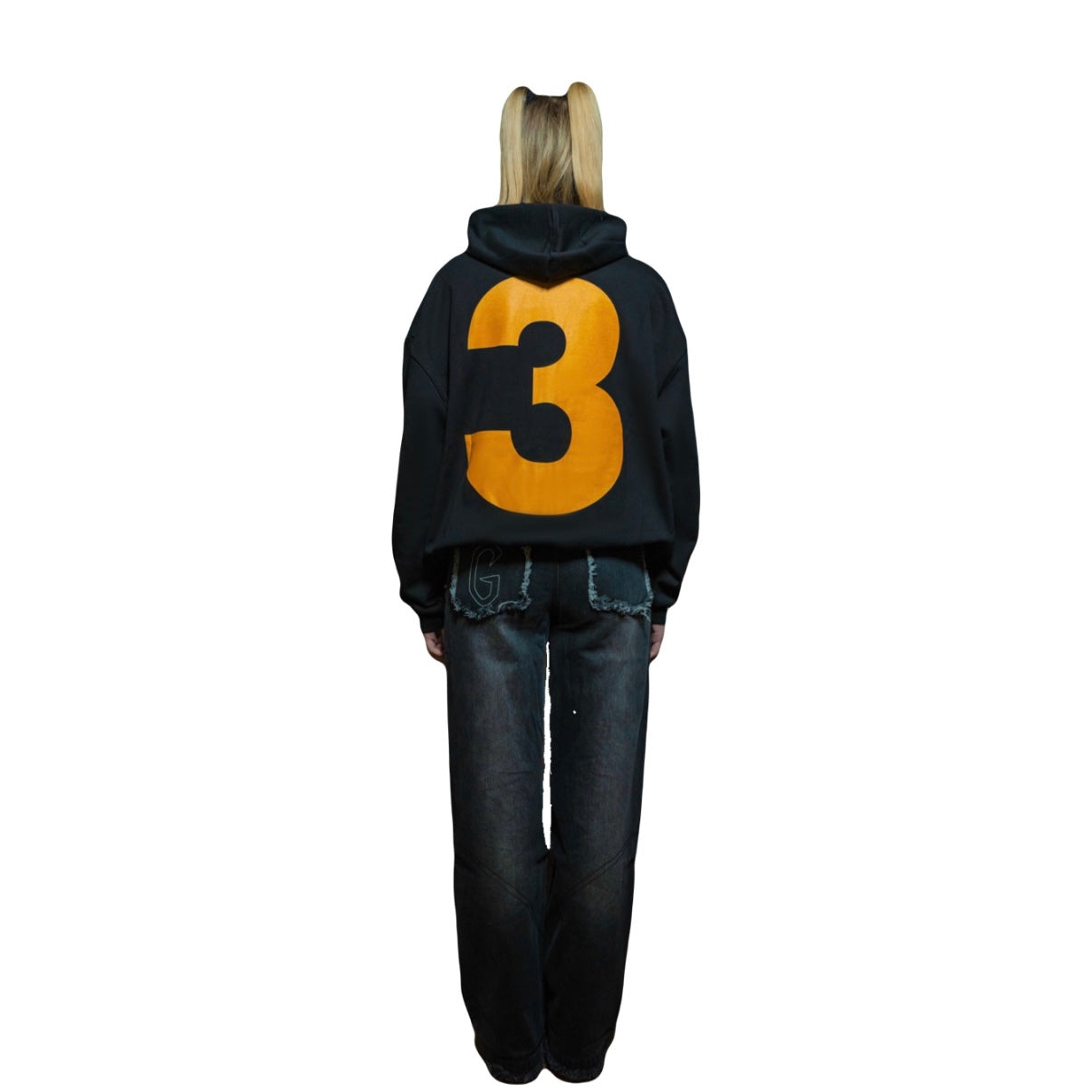 Black "SWAG" Zip Hoodie