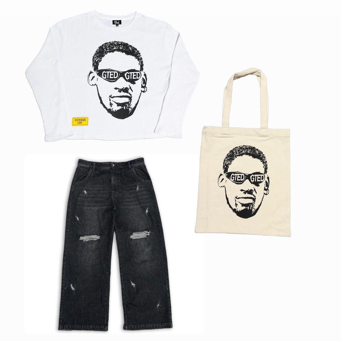 LONGSLEEVE + DENIM + TOTE BAG