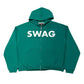 Green "SWAG" Zip Hoodie
